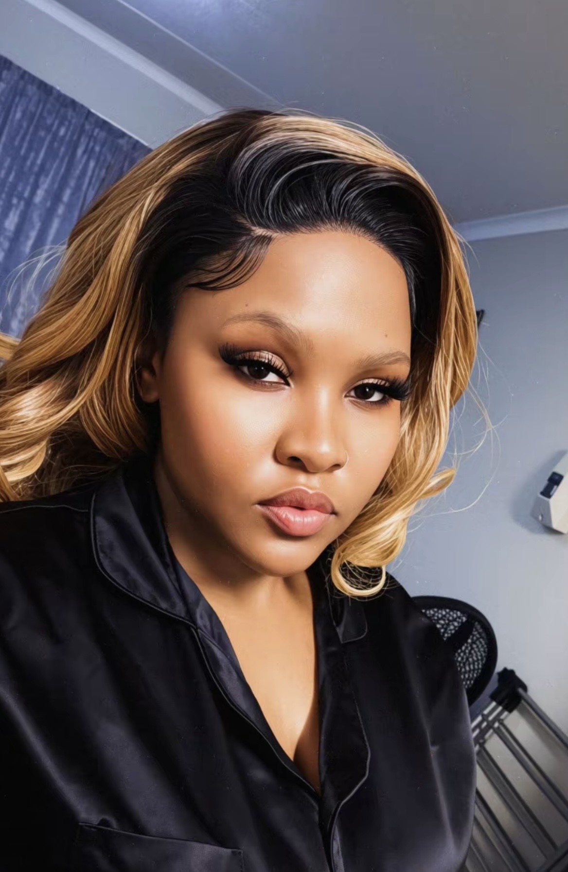 Complete full glam makeup look created by Liz